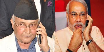 ओली–मोदी टेलिफोन संवाद, जितका लागि बधाई र शुभकामना