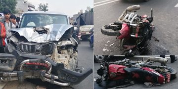 धाेबिघाटमा भयानक दुर्घटना, दुईको मृत्यु