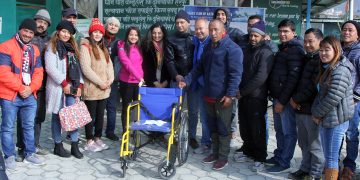 रोटरी क्लब अफ काठमाडौं मेट्रोले सिडिसिएलाई ह्विलचियर हस्तान्तरण (भिडियो)