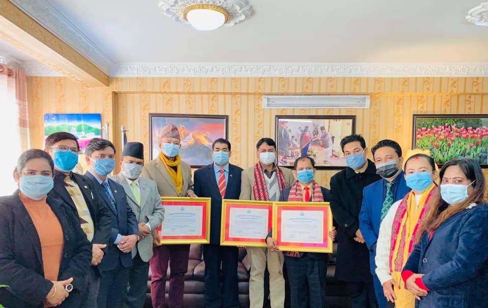 UPF Nepal Honors Three Poets with Ambassador for Peace award