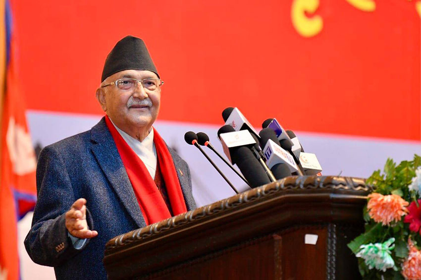 ओली समूहले आमसभा गर्दै, तीन लाख मानिस उतार्ने दावी