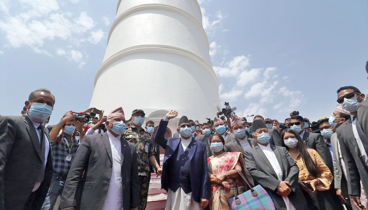 प्रधानमन्त्रीले गरे पुनर्निर्मित धरहराको उदघाटन