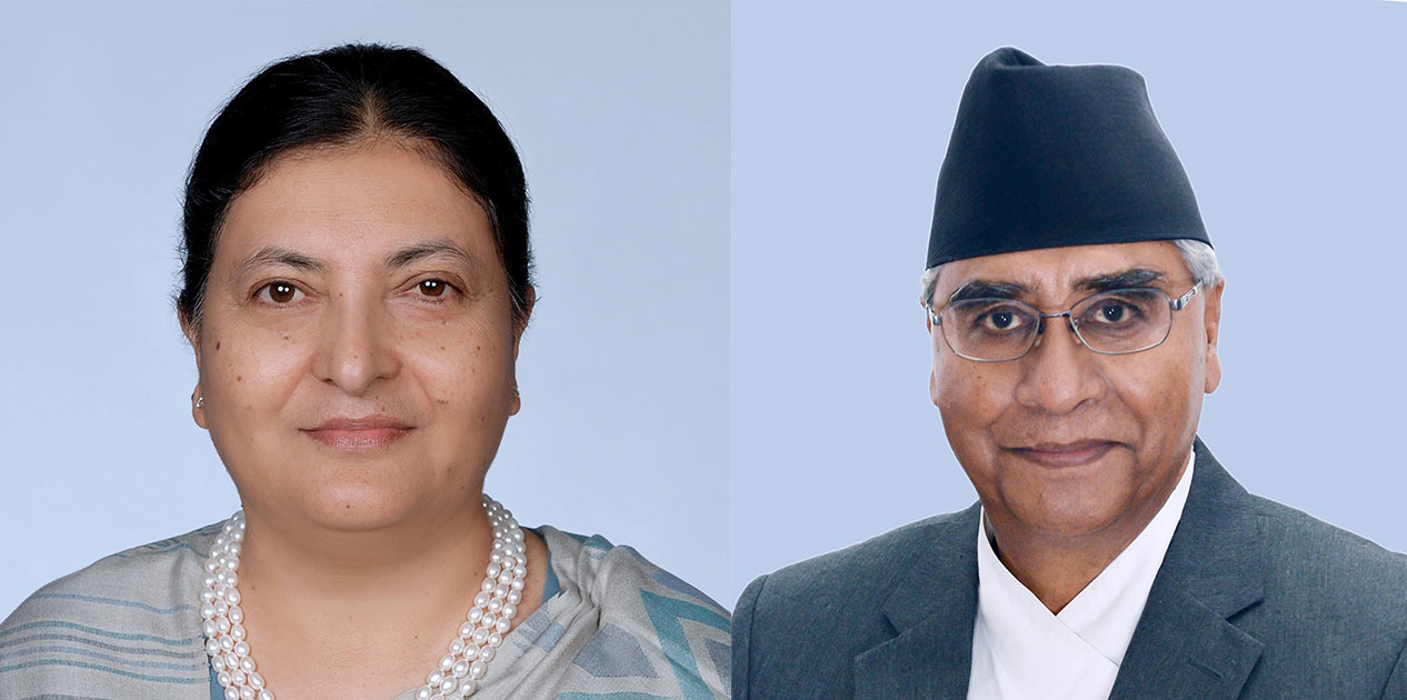 राष्ट्रपति भण्डारी र प्रधानमन्त्री देउवाबीच भेट
