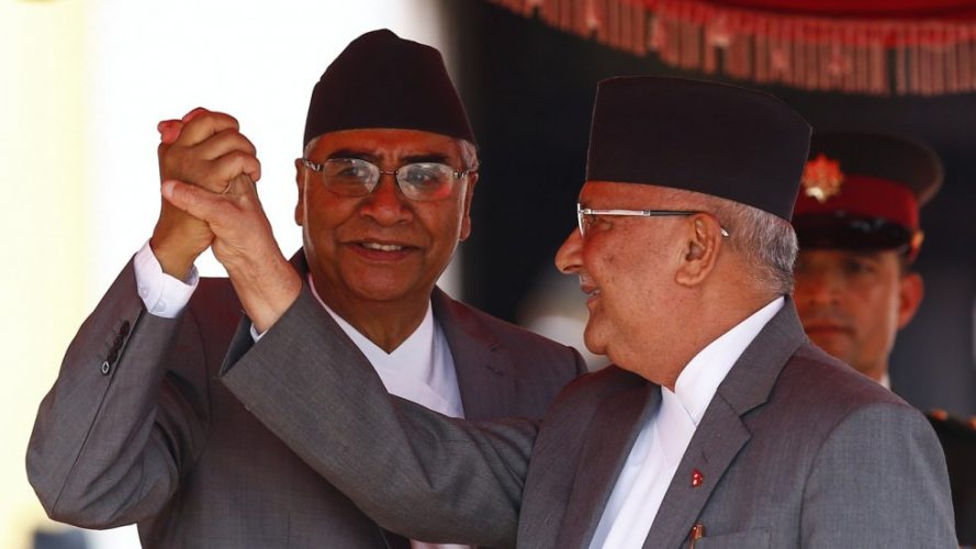 केपी शर्मा ओलीले दिए प्रधानमन्त्री शेरबहादुर देउवालाई बधाई