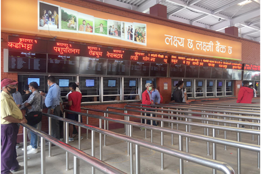 नयाँ बसपार्कको ‘टिकट काउण्टर’ अब कम्युटर प्रणालीमा