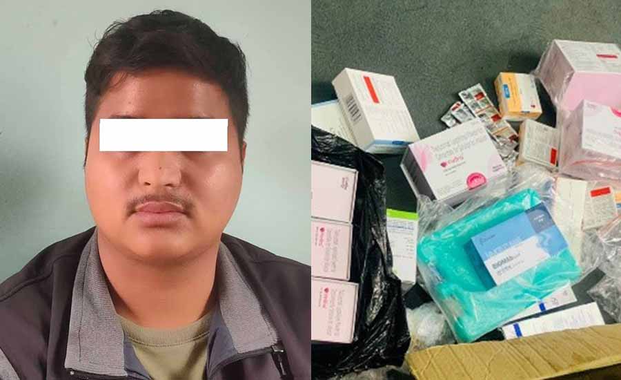 अवैध रुपमा क्यान्सरको औषधि बिक्री गरेको आरोपमा गल्फुटारबाट एक जना पक्राउ