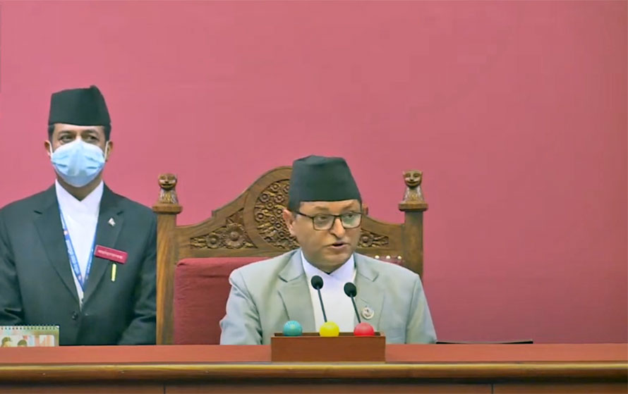 एमालेको अवरोधले राष्ट्रिय सभाको बैठक मुख्य कार्यसूचीमा प्रवेश नै नगरी स्थगित
