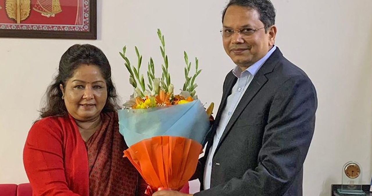 प्रधानमन्त्री पत्नी आरजु र भाजपा विदेश विभाग प्रमुखबीच दिल्लीमा भेटवार्ता