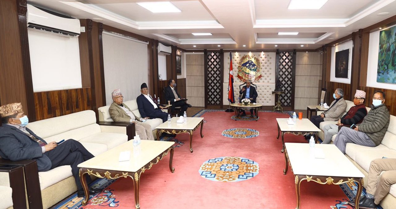 बालुवाटारमा सत्तारूढ गठबन्धनको बैठक