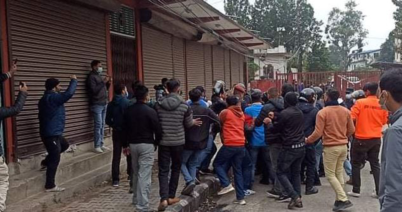बुटवलमा अनेरास्ववियु र प्रहरीबीच झडप