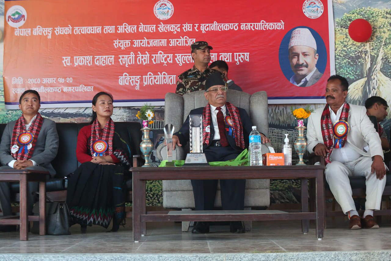 प्रधानमन्त्रीद्वारा नेसनल युनाइटेडमा तेस्रो राष्ट्रिय बक्सिङ प्रतियगिता उद्घाटन (तस्विरसहित)